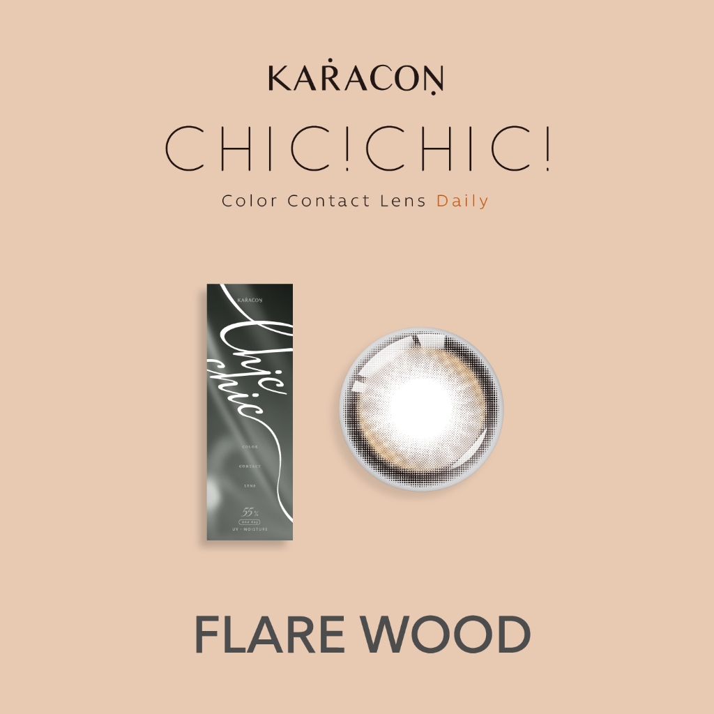 [10 Chiếc] Lens 1 Ngày Highlight Khóa Trục - KARACON CHIC CHIC - #22 Flare Wood