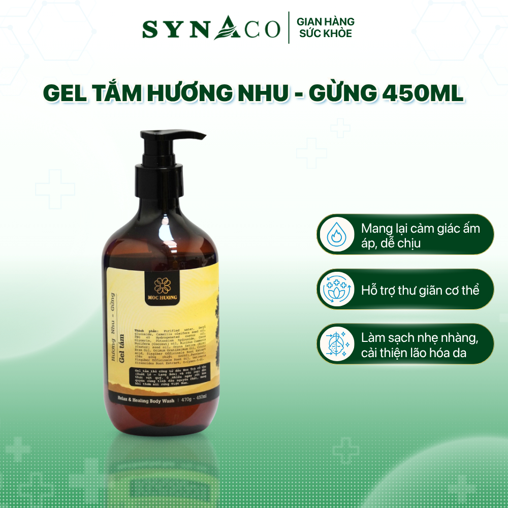 Gel tắm hương nhu – chai 450ml, hương thơm thanh mát | SYNACO