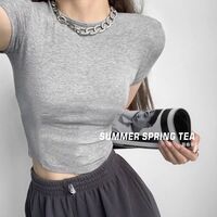 Aó thun crotop cổ tròn nhiều màu siêu xinh A1257