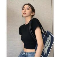 Aó thun crotop cổ tròn nhiều màu siêu xinh A1257