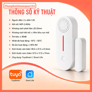 Cảm Biến Báo Động Mở Cửa WiFi FB-LINK Tuya Smart – Báo Về Điện Thoại – Còi Báo – Kết Nối Smart Life