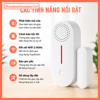 Cảm Biến Báo Động Mở Cửa WiFi FB-LINK Tuya Smart – Báo Về Điện Thoại – Còi Báo – Kết Nối Smart Life