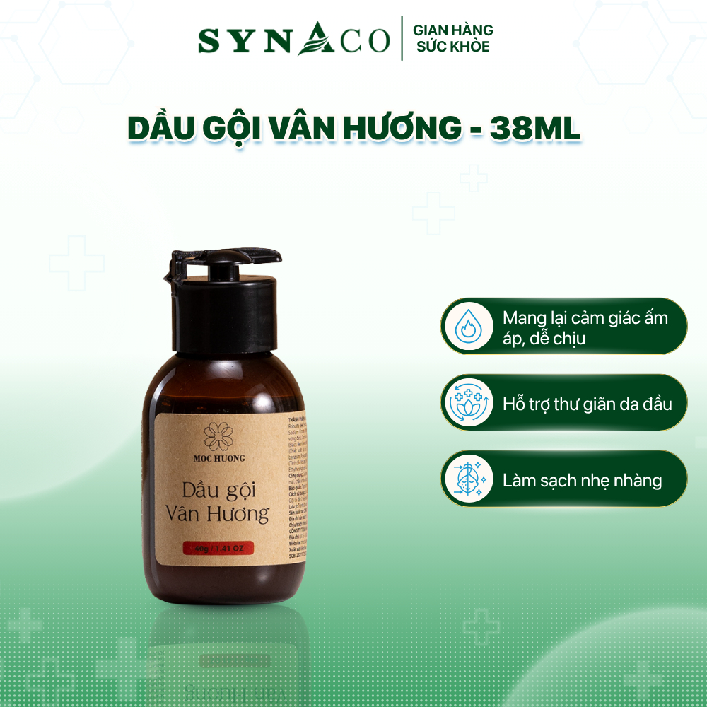 Dầu gội vân hương _ chai 38ml/250ml, hỗ trợ thư giãn da đầu | SYNACO
