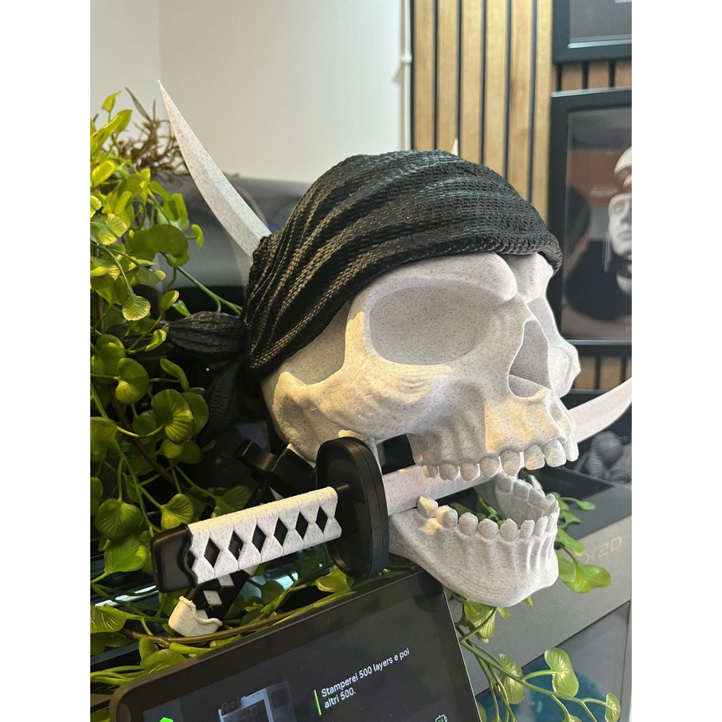 Mô Hình Đầu Lâu Zoro One Piece In 3D - Decor Bàn Làm Việc, Trang Trí Phòng, Quà Tặng Anime