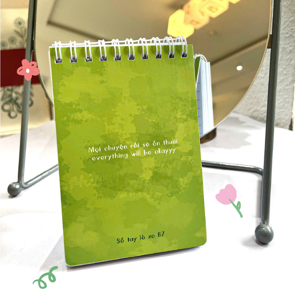 Sổ tay con mèo cam 60 trang dễ thương - Notebook lò xo kẻ ngang nhỏ gọn
