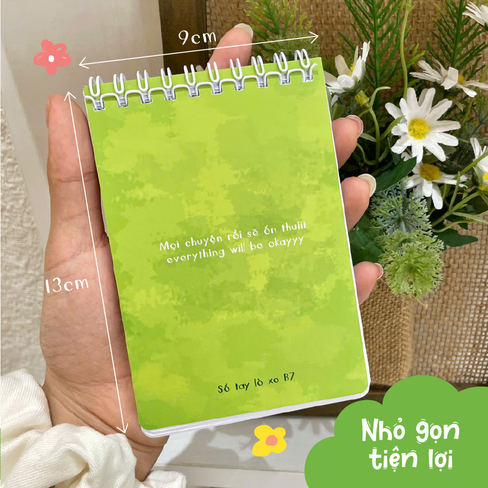 Sổ tay con mèo cam 60 trang dễ thương - Notebook lò xo kẻ ngang nhỏ gọn