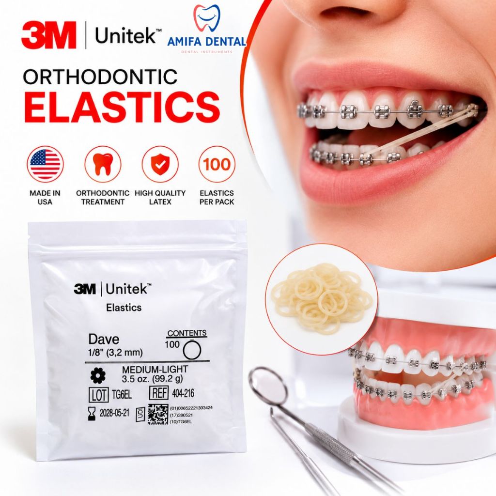 [USA] Thun Liên Hàm 3M Unitek Elastics 3M, Chun Chỉnh Nha 3M Chính Hãng Mỹ, Chun Kéo Niềng Răng