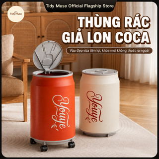 Thùng rác mini có bánh xe | Nắp nhấn tự động không chạm tay | Dễ Dàng Di Chuyển