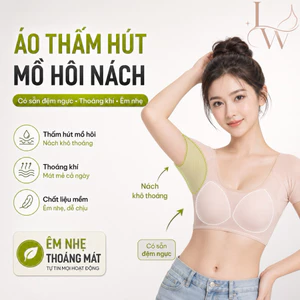 Áo Thấm Mồ Hôi Nách Nữ Có Sẵn Đệm Ngực, Thấm Hút Tốt, Hạn Chế Lộ Vệt Ẩm, Ngăn Mùi Hiệu Quả