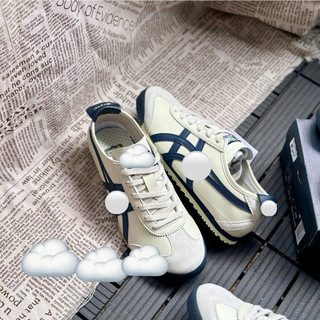 Giày thời trang cao cấp bigsize nam nữ cổ thấp đế bệt Onit màu trắng kẻ navy êm nhẹ,sneaker dáng thể thao đế thấp