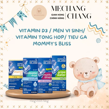 [HÀNG CHÍNH HÃNG] Vitamin D3/ Men vi sinh/ Vitamin tổng hợp hữu cơ 30ml Mommy's bliss cho bé cao cấp