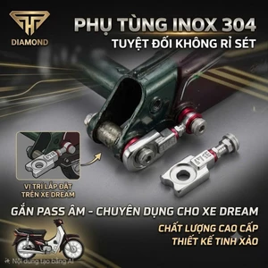 DIAMOND - Pát tăng sên,nồng súng Inox304 nguyên khối cho xe Sirius, Wave/Dream/Fu(X-2-Neo)