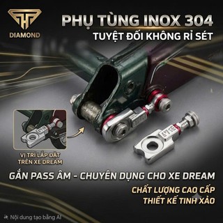 DIAMOND - Pát tăng sên,nồng súng Inox304 nguyên khối cho xe Sirius, Wave/Dream/Fu(X-2-Neo)