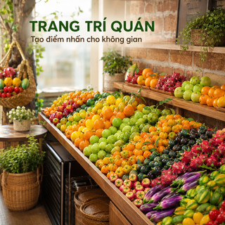Trái cây giả, trái cây mô hình, quả giả, trang trí nhà cửa hàng quán, gắn lên cây