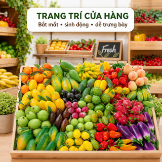 Trái cây giả, trái cây mô hình, quả giả, trang trí nhà cửa hàng quán, gắn lên cây