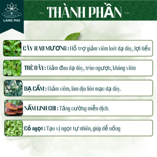 Trà Cây Rau Mương - Làng Mai - Hỗ trợ Đau dạ dày, diệt HP, Thanh nhiệt, giải Độc cơ thể, Tốt cho người tiểu Đường.