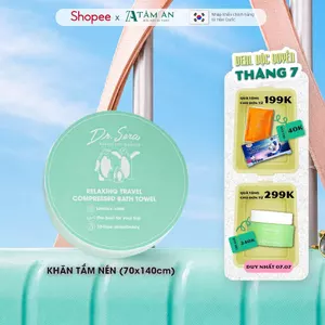 Khăn tắm nén cotton tiệt trùng UV mềm mịn an toàn với mọi làn da DR.SERA COMPRESSED TOWEL