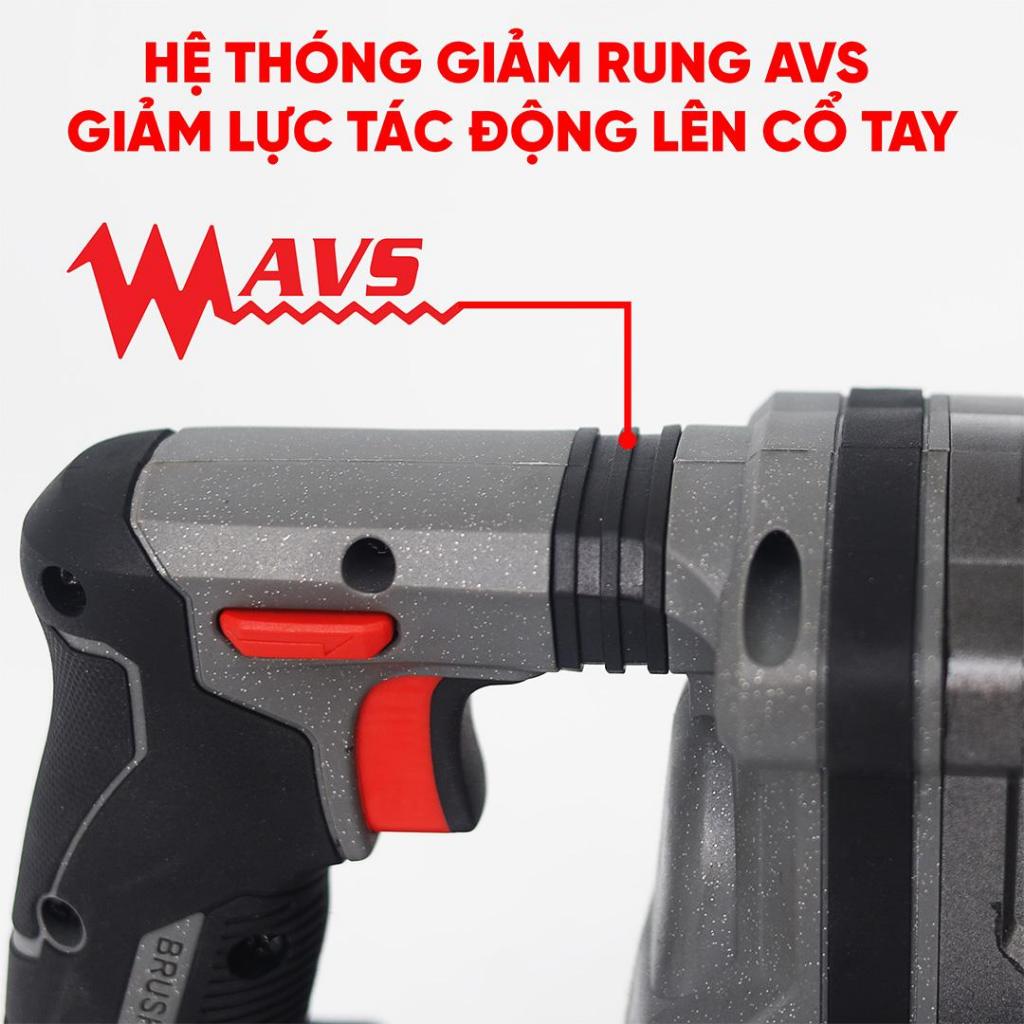 Khoan Đục Bê Tông 3 Chức Năng Workfix WK-RH2203PRO Lực đập 3J Có AntiKickBack,Giảm Rung RVT 6 Tốc Độ