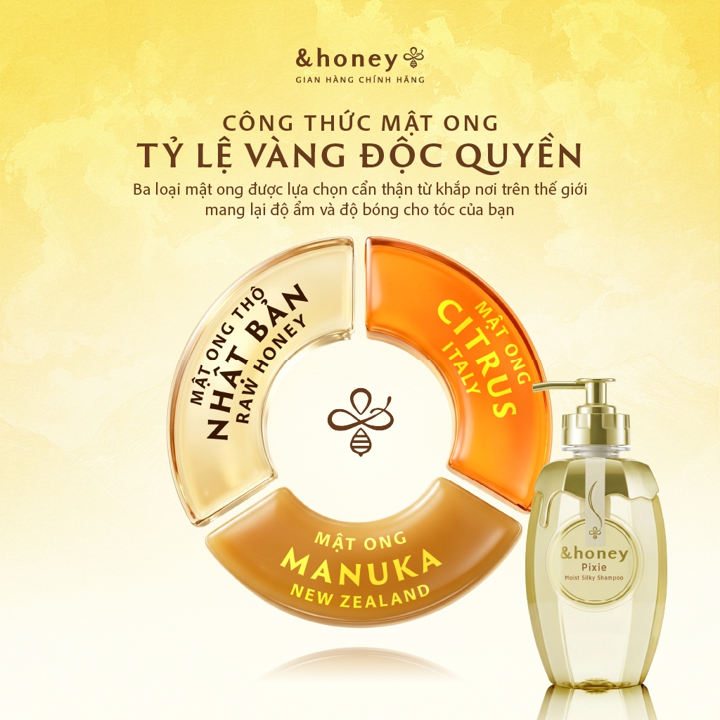 Kem Ủ Dưỡng Tóc Suôn Mượt Bồng Bềnh &HONEY PIXIE
