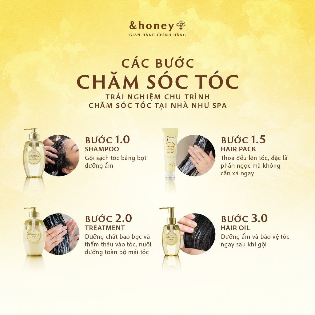 Kem Ủ Dưỡng Tóc Suôn Mượt Bồng Bềnh &HONEY PIXIE
