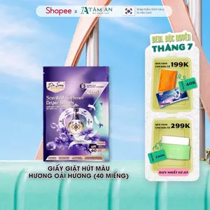 Giấy giặt quần áo chống loang màu hương oải hương Color Catcher Laundry Sheet Lavender (40 miếng)