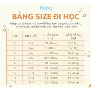 Set đồ đi học cho bé gái ILABY HCM áo sơ mi học sinh cổ sen và quần giả váy phối xếp ly xinh xắn[3226 3295]