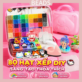 【Hộp quà DIY】Bộ hạt xếp DIY cho trẻ em【Mẫu mới thông minh】 | Bao gồm hạt các màu + bộ dụng cụ + bảng xếp hạt