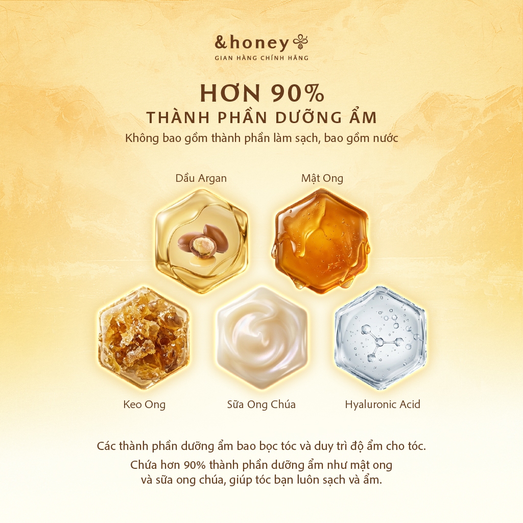 Bộ Dầu Gội Dầu Xả Dưỡng Tóc Chuyên Sâu &Honey Deep