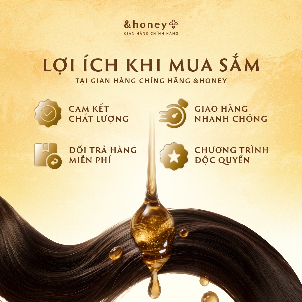 Bộ Dầu Gội Dầu Xả Dưỡng Tóc Chuyên Sâu &Honey Deep