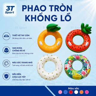 Phao bơi đi biển hồ bơi khổng lồ hình trái cây PVC cao cấp dày dặn, thiết kế lớn có tay cầm tiện lợi