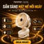 Quạt Tích Điện, quạt tích điện mini, quạt kẹp bàn, quạt để bàn văn phòng, xoay + đèn led, gió mạnh, pin thật