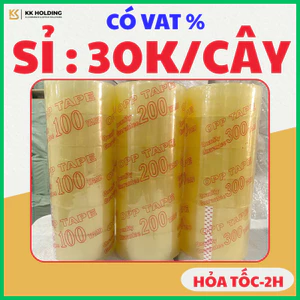 BĂNG KEO TRONG DÁN THÙNG 48MM 1.2KG 100Y / 1.8KG 200Y / 2KG 300Y (6 CUỘN/CÂY)
