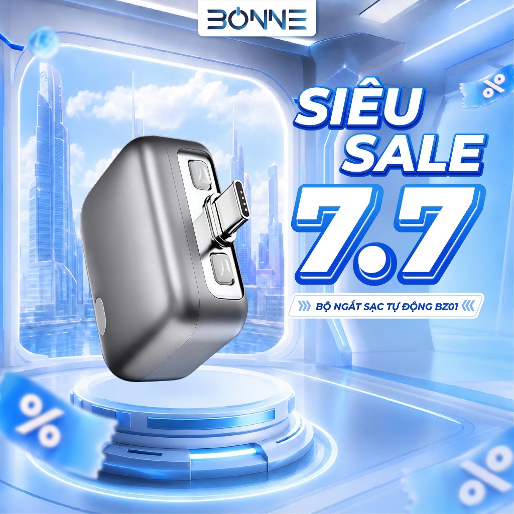 Bộ Ngắt Sạc Tự Động BZ01 BONNE TECH 140W - Bộ Chuyển Ngắt Sạc Bảo Vệ Pin Tương Thích Mọi Thiết Bị