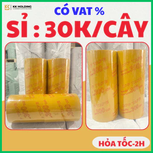 Băng keo đục 2kg 300yard - cuộn lớn, keo dính chắc chắn đóng gói hàng, kho bãi (6 cuộn/cây)