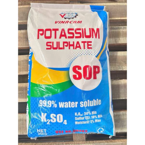 🌿 Phân Bón Kali Sunfat SOP K₂SO₄ (0-0-50) – Hòa Tan Hoàn Toàn – Made in Taiwan – Túi 25kg