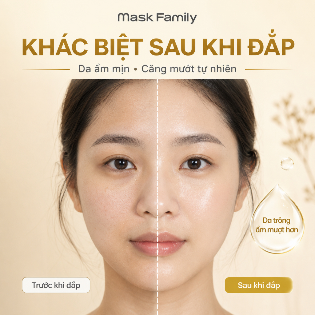 Mặt Nạ Giấy Mask Family Hydro Nourishing Facial Mask Cấp Ẩm Sâu Khóa Ẩm Vượt Trội Cho Da Khô Thiếu Nước (26ml * 5 Miếng)