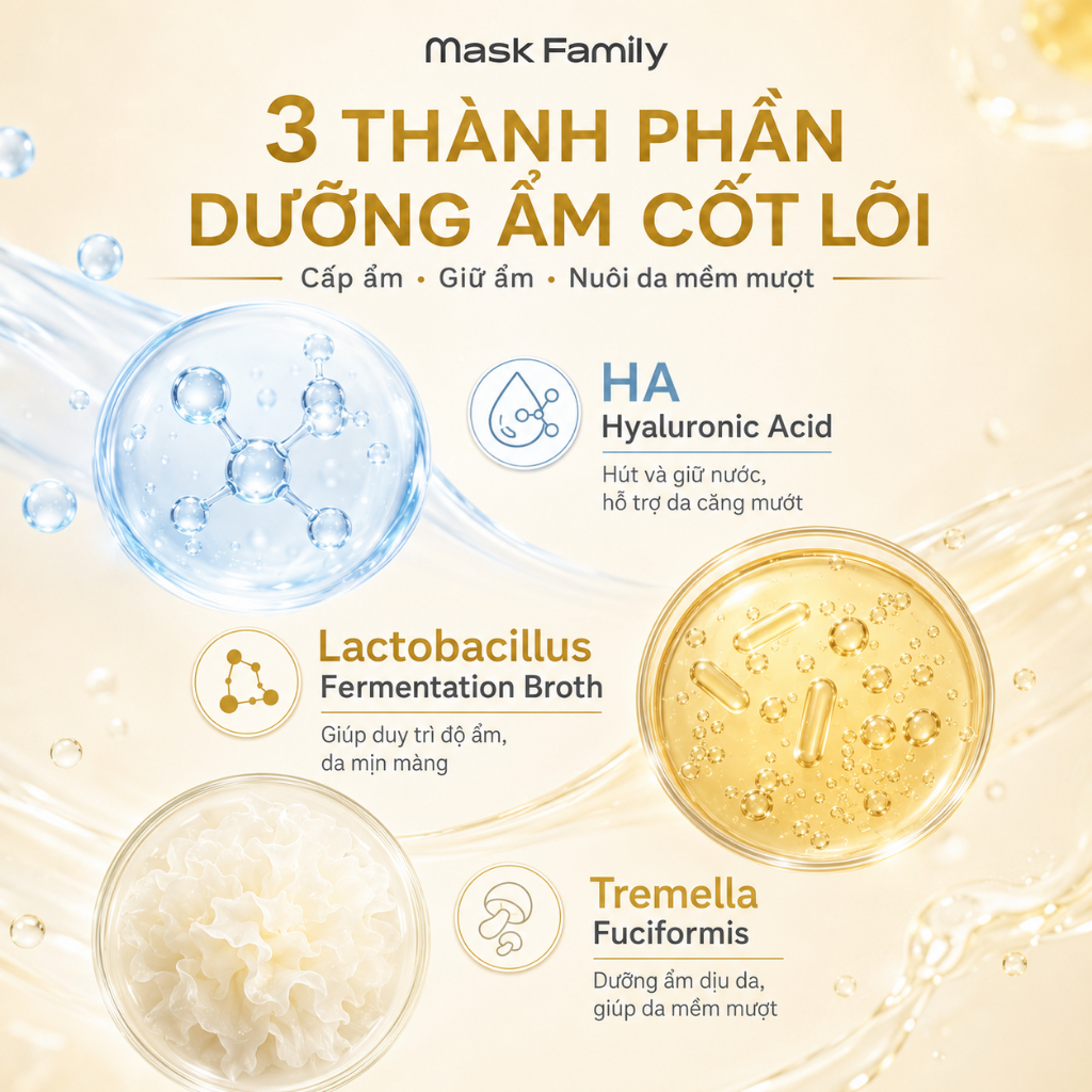 Mặt Nạ Giấy Mask Family Hydro Nourishing Facial Mask Cấp Ẩm Sâu Khóa Ẩm Vượt Trội Cho Da Khô Thiếu Nước (26ml * 5 Miếng)