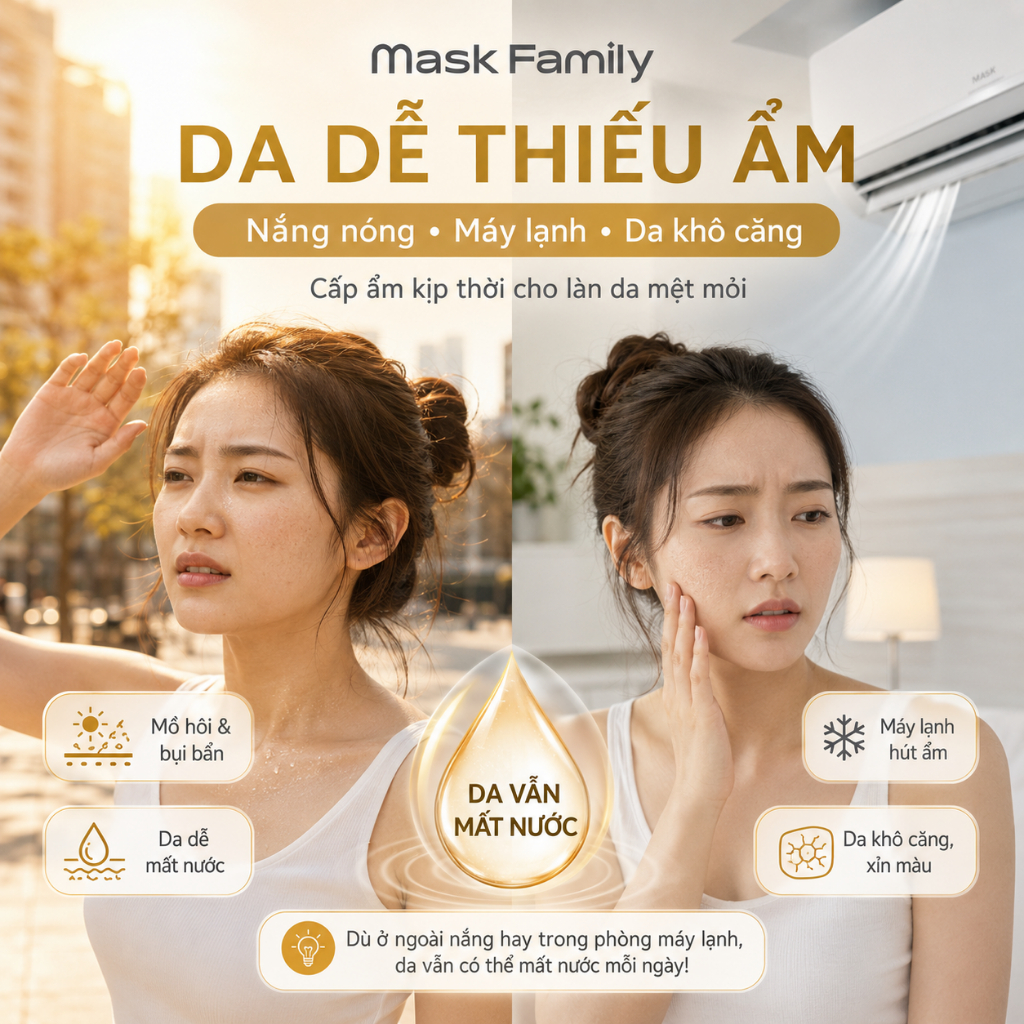 Mặt Nạ Giấy Mask Family Hydro Nourishing Facial Mask Cấp Ẩm Sâu Khóa Ẩm Vượt Trội Cho Da Khô Thiếu Nước (26ml * 5 Miếng)