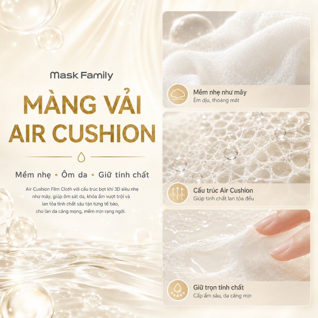 Mặt Nạ Giấy Mask Family Hydro Nourishing Facial Mask Cấp Ẩm Sâu Khóa Ẩm Vượt Trội Cho Da Khô Thiếu Nước (26ml * 5 Miếng)