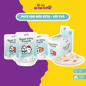 Pate Mèo PetQ Gói 70g - Pate Sữa Dê Mọi Lứa Tuổi, Cung Cấp Nước, Dinh Dưỡng Cao