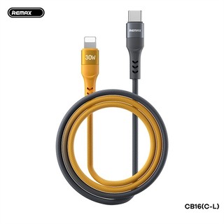 Cáp sạc nhanh 30W Remax CB16 TypeC to Laining dài 1.2m bọc dù có truyền data - 2 màu phối độc lạ
