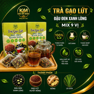 Trà Gạo Lứt Đậu Đen Xanh Lòng, Hỗ Trợ Giảm Cân, Chống Lão Hoá, Thải Độc Gan, Tăng Cường Sức Khỏe