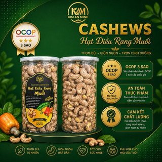 Hạt Điều Rang Muối Nguyên Lụa Hủ 500gr