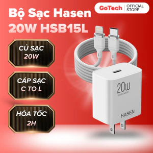 Bộ Sạc Nhanh HaSen HSB15L Củ Sạc 20W + Cáp 1.2m C To LN An Toàn Sạc Ổn Định Chống Quá Áp Quá Nhiệt