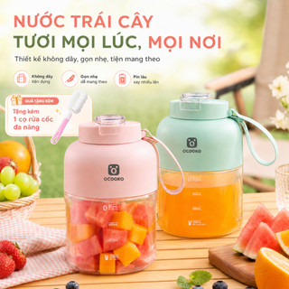 Máy Xay Sinh Tố Cầm Tay Xiaomi Qcooker, Xay Hoa Quả Công Suất Lớn, Chất Liệu An Toàn[ Tặng kèm nắp quai xách]