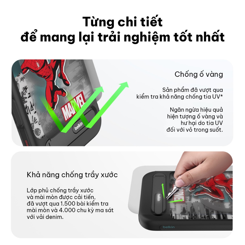 Ốp lưng iPhone 17 Pro Max Belkin sạc hỗ trợ sạc MagSafe kèm chân dế gập xoay 360 độ chống trầy xước | BigBuy360 - bigbuy360.vn