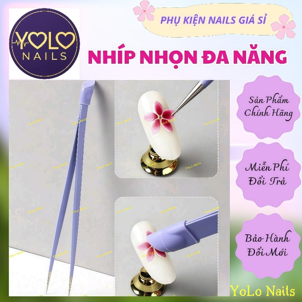 Nhíp Đa Năng, Dán Sticker Nails, Gắp Đá
