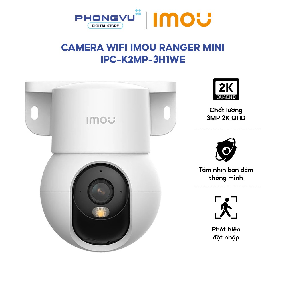 Camera Wifi Imou Ranger Mini IPC-K2MP-3H1WE 3MP 2K QHD - Quay Quét 355° - WiFi 6 - Bảo Hành 24 Tháng | BigBuy360 - bigbuy360.vn