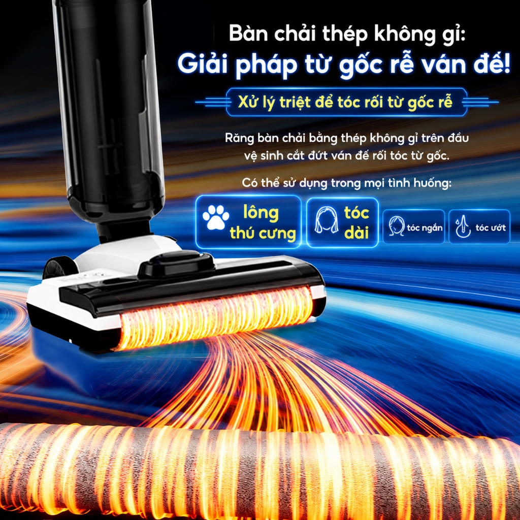 TIXX Máy hút bụi lau sàn Lực hút 25000PA Đa năng Tự động vệ sinh máy hút bụi lau nhà