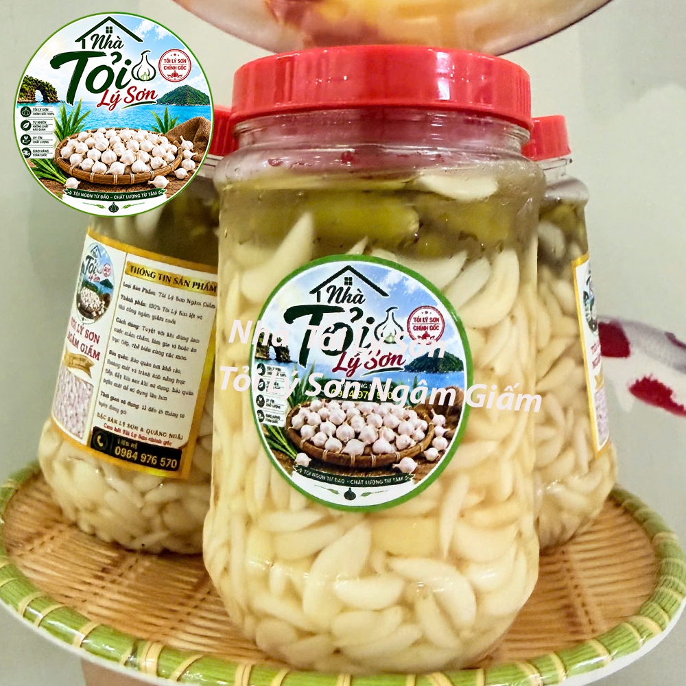 Tỏi Ngâm Giấm Lý Sơn Chính Gốc Nhà Tỏi Lý Sơn Hũ 500g